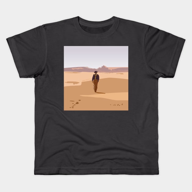 The Searchers Ending Illustration Kids T-Shirt by burrotees